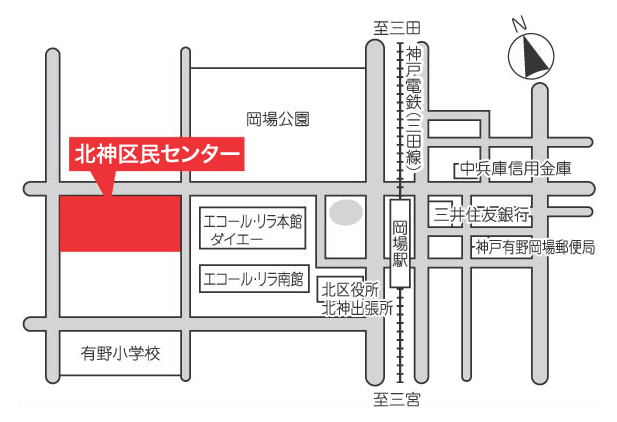 北神区民センター地図